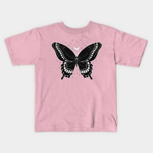 Black Butterfly Kids T-Shirt